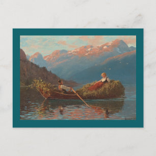 Sognefjord Rowing on the Fjord Postcard