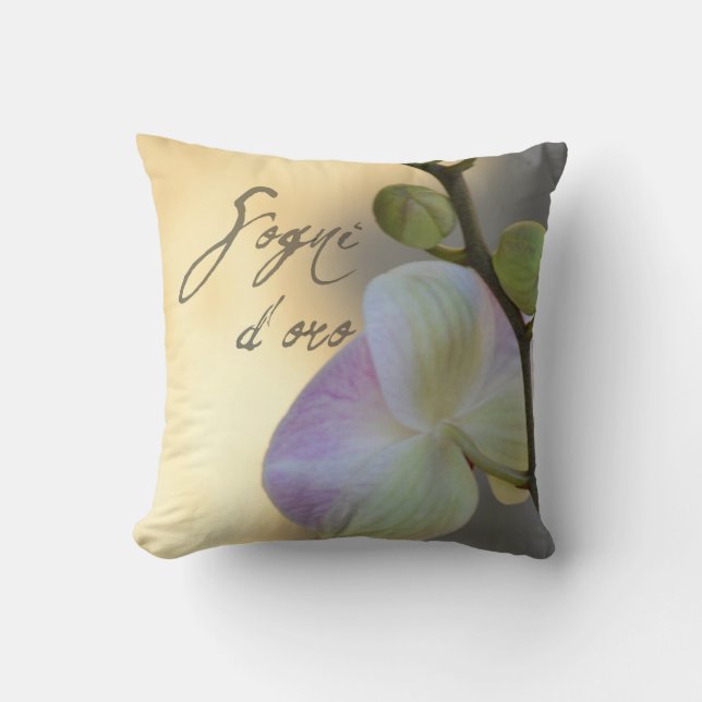 Sogni D'oro (sweet dreams) Orchid Cushion (Front)