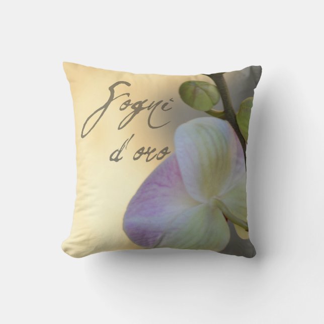 Sogni D'oro (sweet dreams) Orchid Cushion (Front)