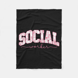 Sogovernment Agencyl Worker Floral Sogovernment Fleece Blanket