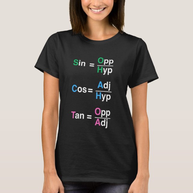 Soh Cah Toa - Geometry Mathematician Trigonometry  T-Shirt (Front)