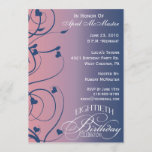 Sohisticated Swirls 80th Birthday Invitation<br><div class="desc">Your guests will love this personalised, pink and blue 80th birthday party invitation with elegant blue heart swirls set in a gradient background. Simple yet festive, the elegant, chic, classic, classy 80th birthday party invitation is is a fitting way to celebrate your guest of honour's eightieth birthday with style that...</div>