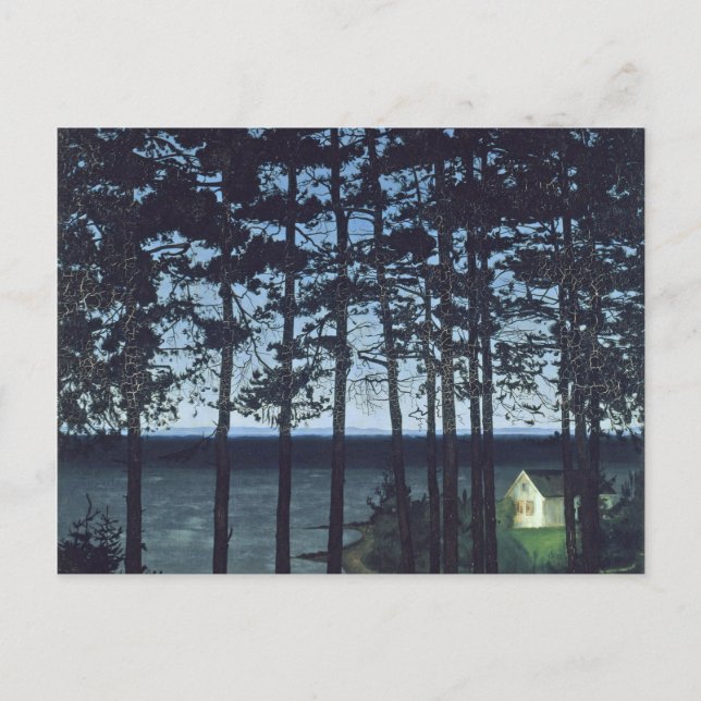 Sohlberg Fishermans Cottage Landscape Painting Postcard (Front)