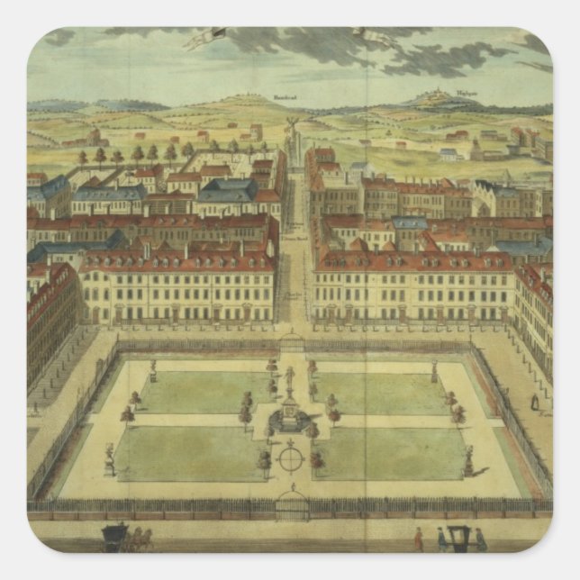 Soho or King's Square, for 'Stow's Survey of Londo Square Sticker (Front)