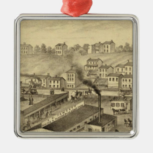 Soho Saw and Planing Mills and Barge Yards Metal Tree Decoration