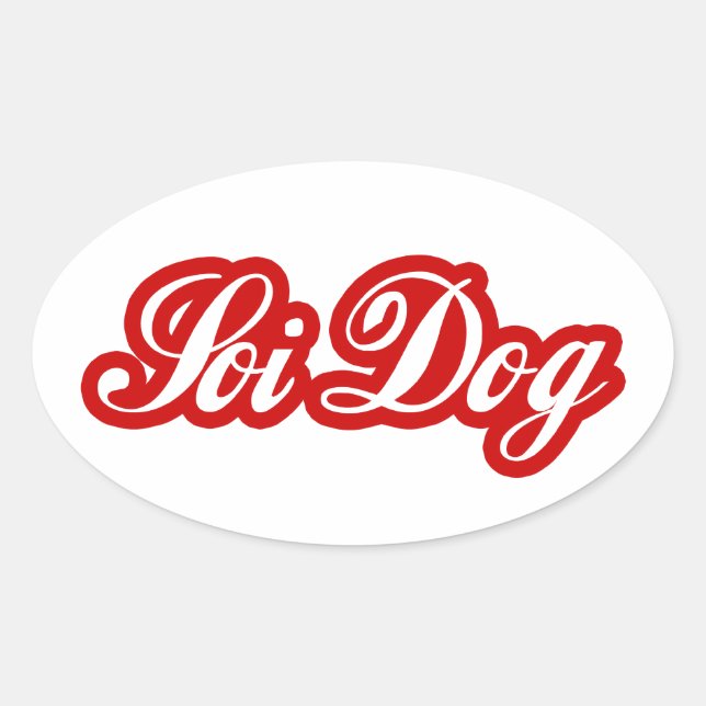 SOI DOG OVAL STICKER (Front)
