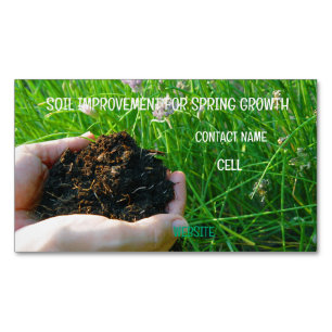 Soil Improvement Magnetic Business Card