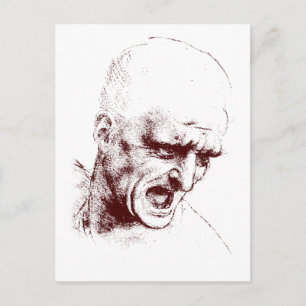 soilder head postcard