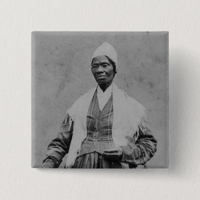Sojouner Truth Suffrage Abolitionist Civil Rights 15 Cm Square Badge (Front)