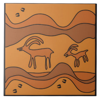 Sojourn Through Snake Gulch Ceramic Tile