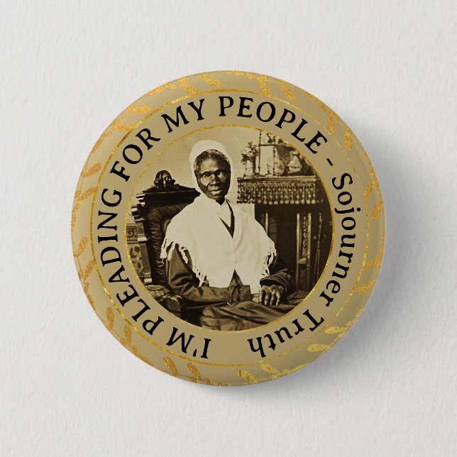 Sojourner Truth Abolitionist  Black Women's Rights 6 Cm Round Badge (Front)