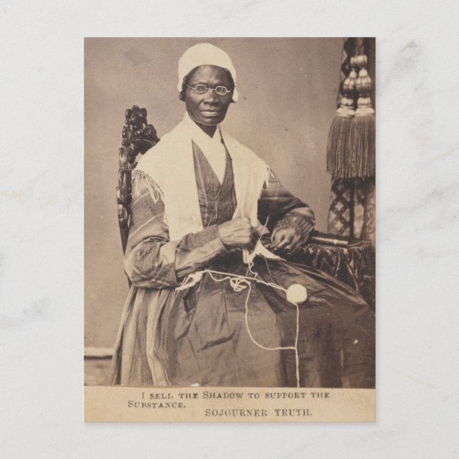 Sojourner Truth Photo With Caption Postcard (Front)
