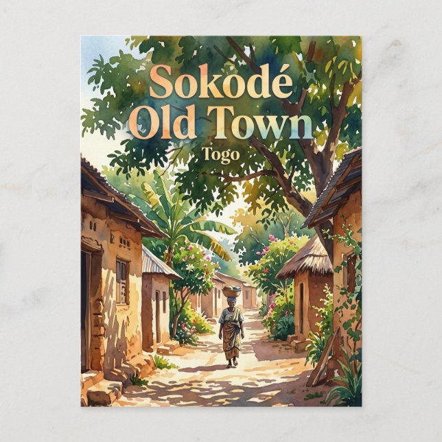 Sokodé Old Town Togo Postcard (Front)