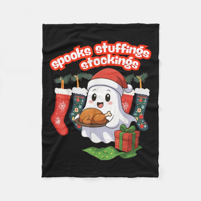 Soks, Stuffings, &amp; Stockings, Soky Ghost Chris Fleece Blanket (Front)