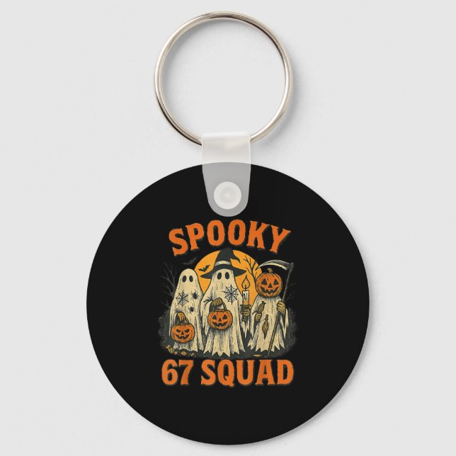 Soky 67 Squad Funny Halloween Ghost 6 7 Six Seven  Key Ring (Front)
