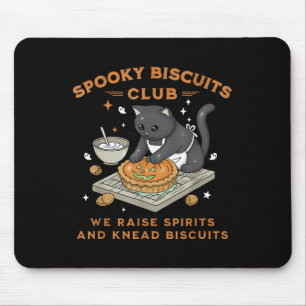 Soky Biscuits Club Black Cat Pumpkin Halloween Bak Mouse Mat