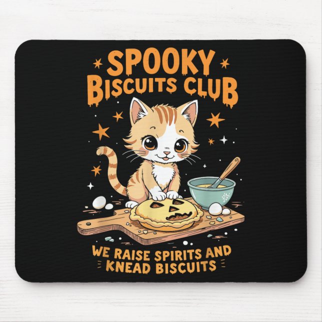 Soky Biscuits Club Cat Funny Halloween Baking  Mouse Mat (Front)