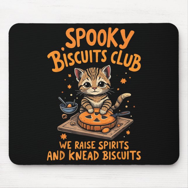 Soky Biscuits Club Cat Funny Halloween Baking  Mouse Mat (Front)