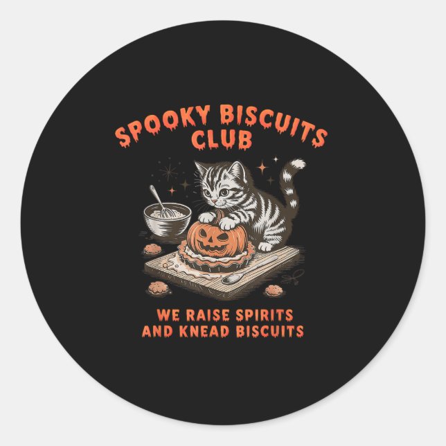 Soky Biscuits Club Cat Halloween Baking  Classic Round Sticker (Front)
