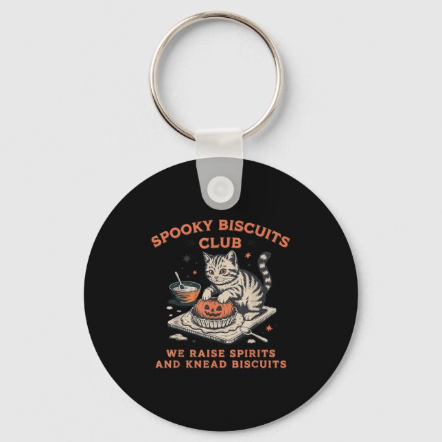 Soky Biscuits Club Cat, Halloween Baking  Key Ring (Front)