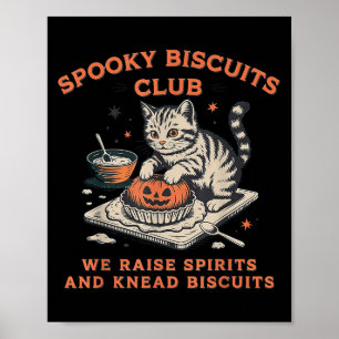 Soky Biscuits Club Cat, Halloween Baking Poster