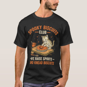 Soky Biscuits Club Funny Halloween Cat Baking T-Shirt