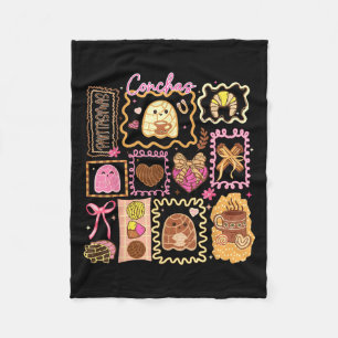 Soky Conchas Ghost Halloween Mexican Pan Dulce Gir Fleece Blanket