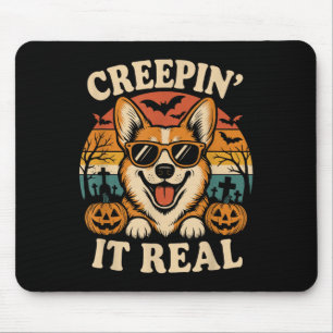 Soky Cute Creen' It Real Funny Dog Halloween Graph Mouse Mat
