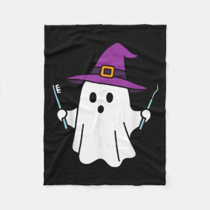 Soky Dentist Ghost Halloween Smile Dental Bootiful Fleece Blanket