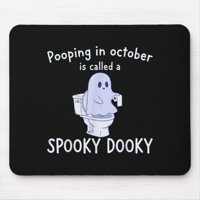 Soky Dookie Funny Ong In October Ghost Halloween  Mouse Mat (Front)