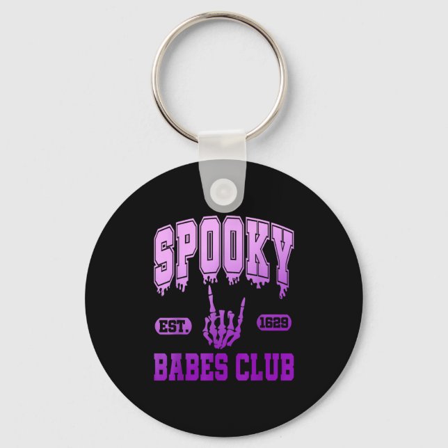 Soky Est. 1629 Babes Club, Retro, Goth  Key Ring (Front)