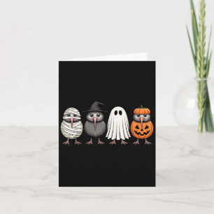 Soky Ghost Kiwi Bird Pumpkin Halloween Skeleton  Card