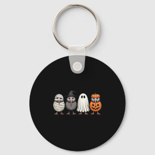 Soky Ghost Kiwi Bird Pumpkin Halloween Skeleton Key Ring