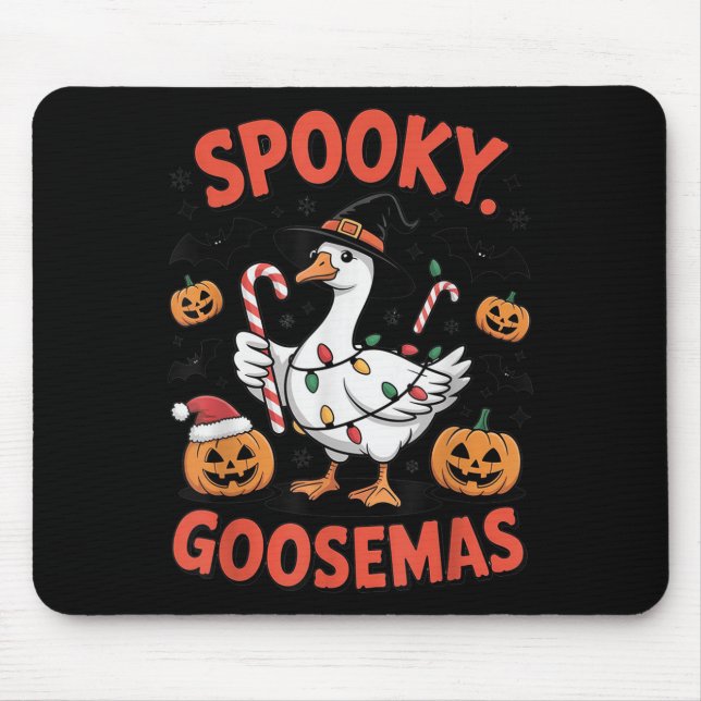 Soky Goosemas Funny Goose Halloween Christmas Cost Mouse Mat (Front)