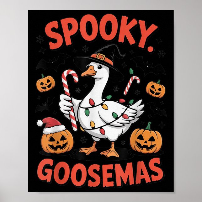 Soky Goosemas Funny Goose Halloween Christmas Cost Poster (Front)