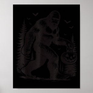 Soky Halloween Bigfoot Pumskin Shirt Men Women  Poster
