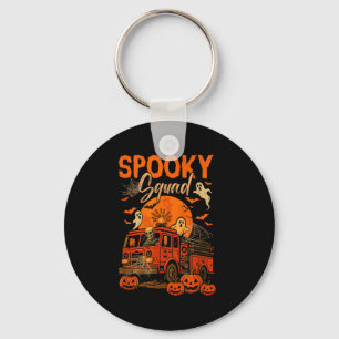 Soky Halloween Squad Skeleton Driving Firetruck Ho Key Ring