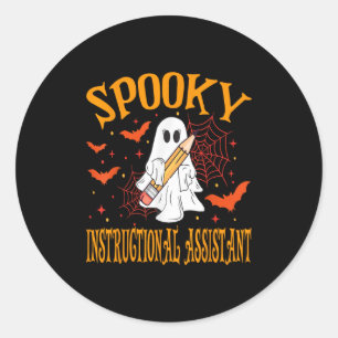 Soky Instructional Istant Halloween School Classic Round Sticker