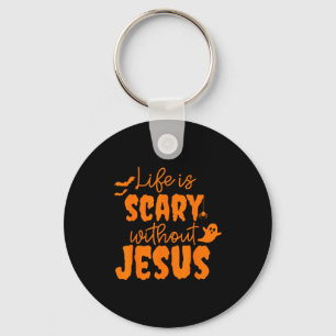 Soky Life Is Y Without Jesus Christian Halloween Key Ring