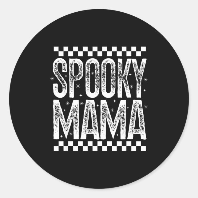 Soky Mama Retro Halloween Season Witch Quote Sayin Classic Round Sticker (Front)