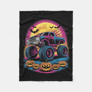 Soky Monster Truck Drip Pumpkin Halloween Toddler  Fleece Blanket