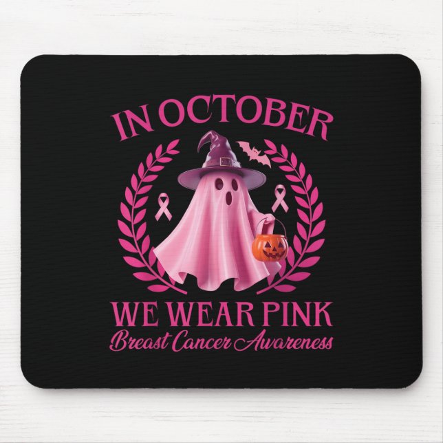Soky Nk Ghost Halloween October Breast Cancer Awar Mouse Mat (Front)