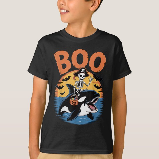 Soky Orca Costume On Boo Orca Halloween  T-Shirt (Front)