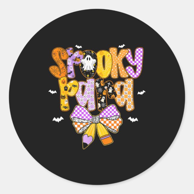 Soky Para Halloween Costume Paraprofessional Coque Classic Round Sticker (Front)