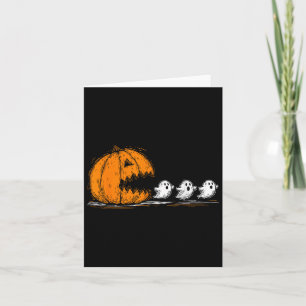 Soky Pumpkin Chasing Cute Ghosts Halloween Parade  Card