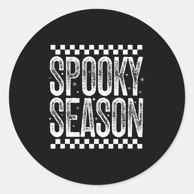 Soky Season Retro Halloween Witch Quote Saying Gif Classic Round Sticker (Front)