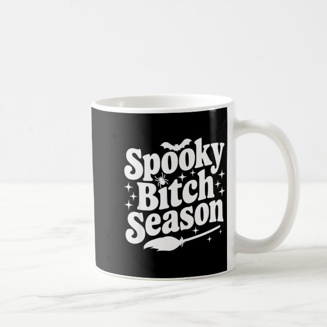 Soky Season Retro Halloween Witch Quote Saying Gif Coffee Mug (Right)