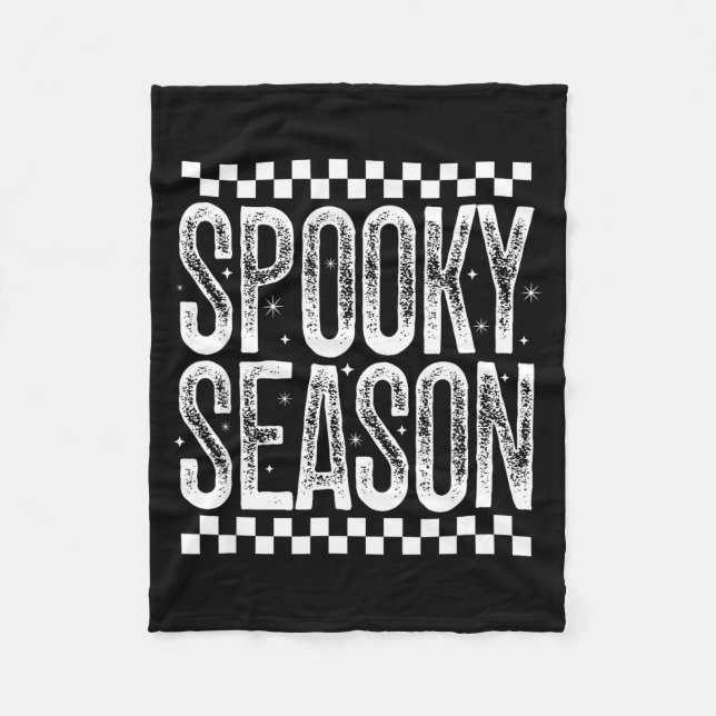 Soky Season Retro Halloween Witch Quote Saying Gif Fleece Blanket (Front)