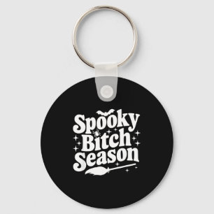 Soky Season Retro Halloween Witch Quote Saying Gif Key Ring