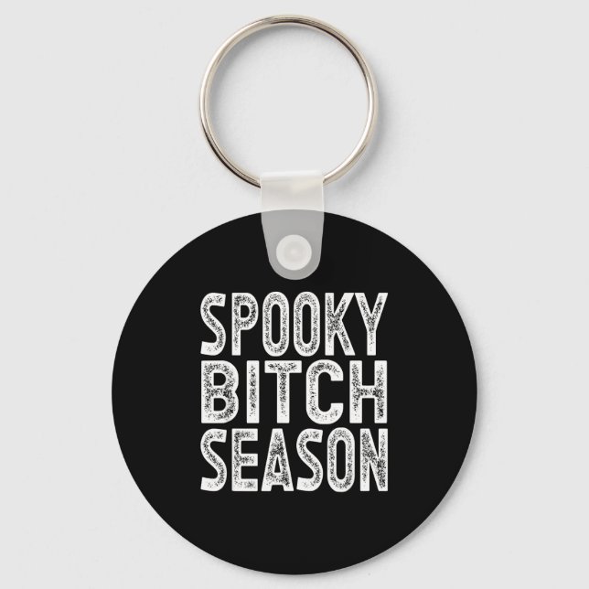 Soky Season Retro Halloween Witch Quote Saying Gif Key Ring (Front)